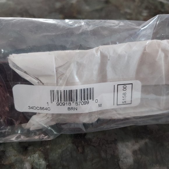 NWT Frye brown leather belt w/ grommets, S, M and L - Picture 2 of 14